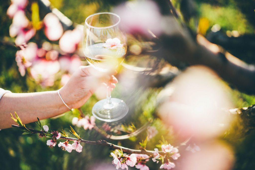 spring into white wine