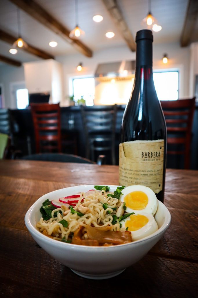 Barbera wine and ramen are the perfect pairing