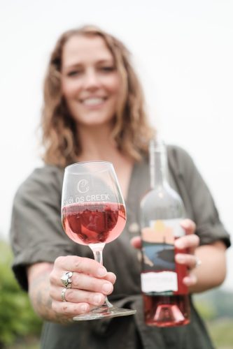 Co-owner of Bold North Cellars, Michelle Bredeson, presents MinnTerra Rosé which received the honor of "Best of Show Rosé," along with the prestigious Platinum Award at the Winemaker Challenge International Wine Competition.
